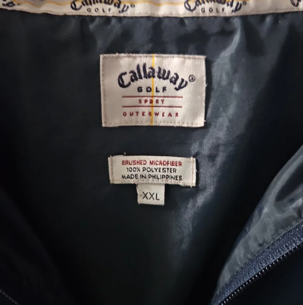 Callaway Navy Short-Sleeve Half-Zip Windbreaker